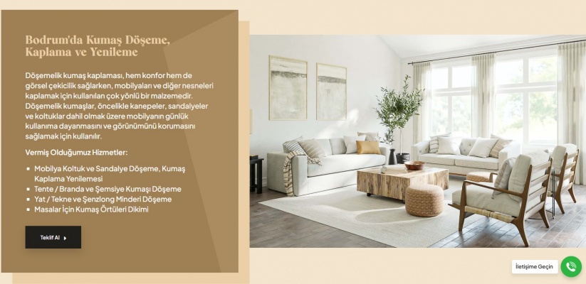 Bodrum Kumaş Döşeme