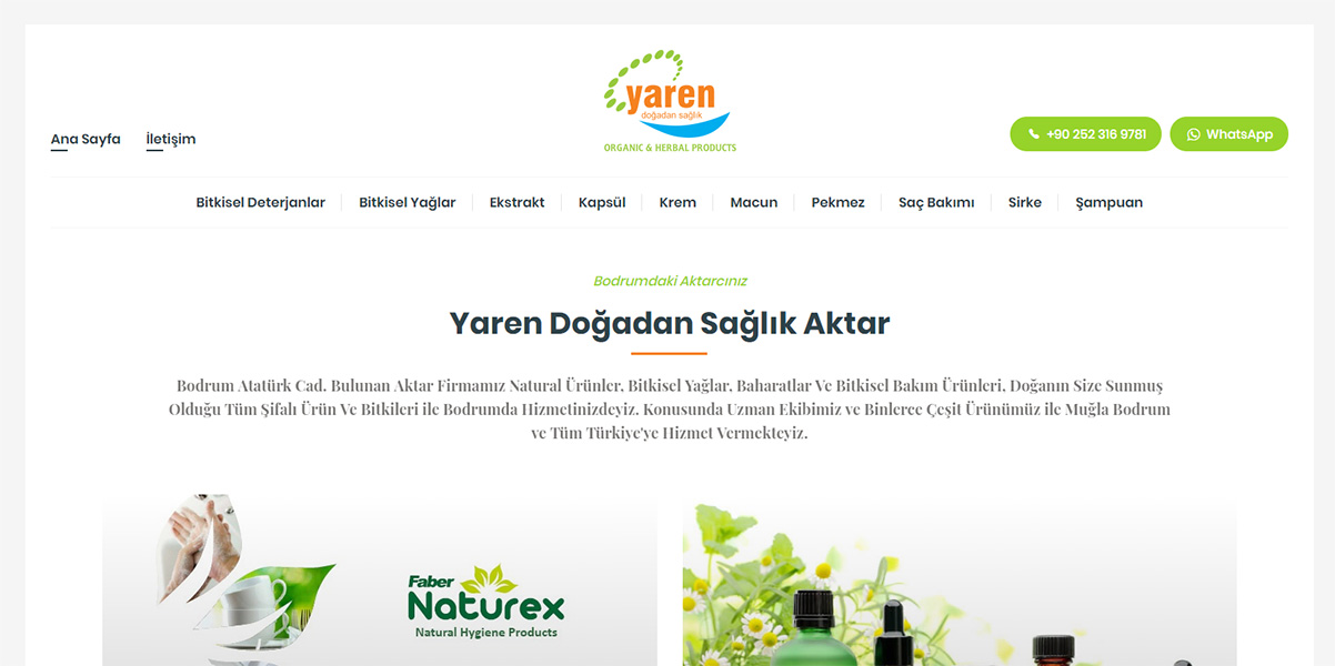 Yaren Aktar Bodrum Web Site Tasarımı